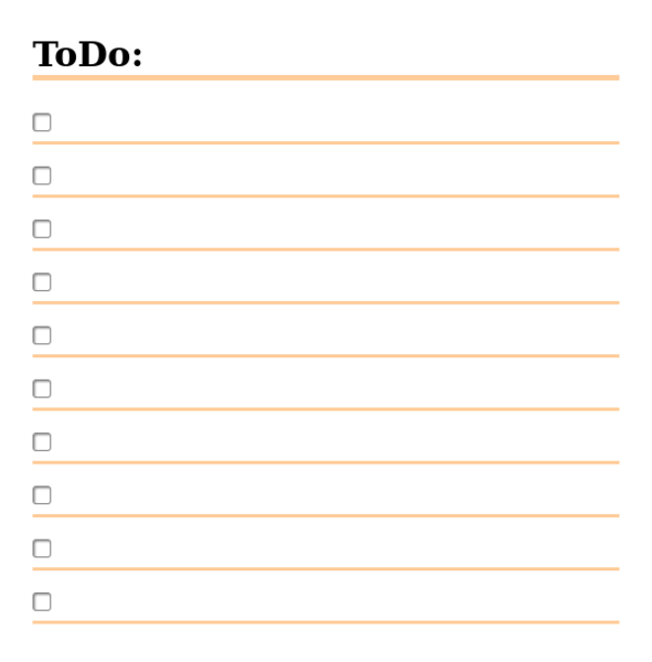 ToDoリスト（10行）